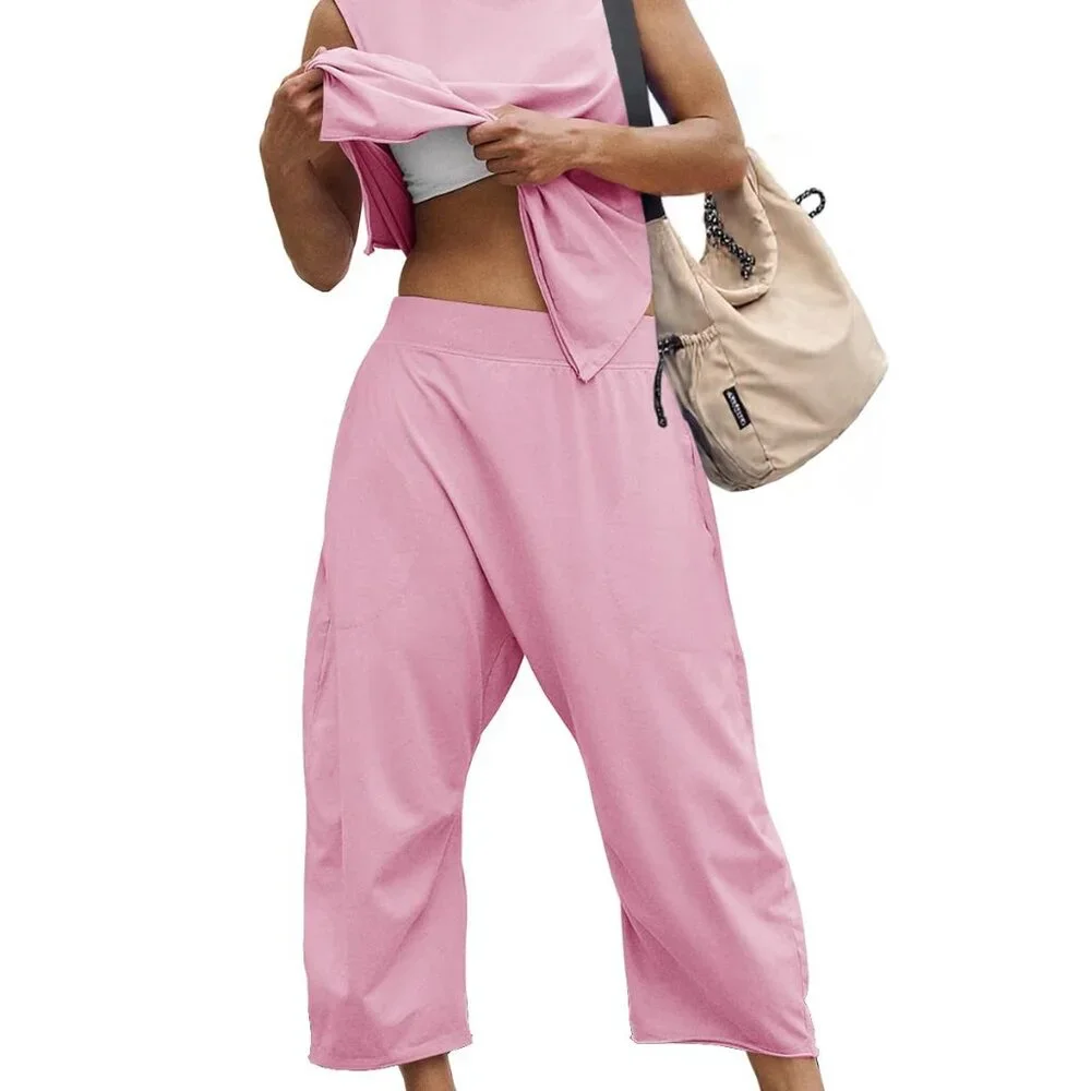 Sleeveless Wide Leg Tracksuit Set Casual Lounge Sweatsuit Y2K Chic